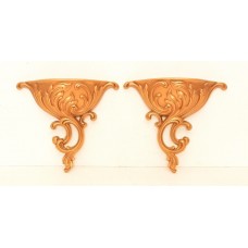 2 Ornate Gold Wall Pockets French Hollywood Regency Succulent Planter VTG Sconce   263464554677